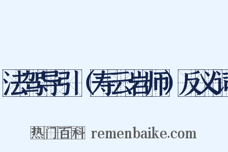 法驾导引（寿云岩师）反义词是什么意思的图片